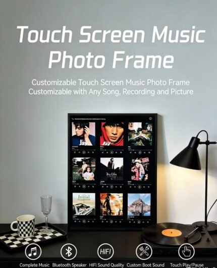 Custom Touch Screen Music Photo Frame | Bluetooth Audio | Personalized Song & Photo Gift
